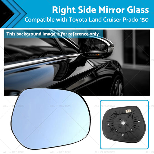 Right Side mirror glass with Plate Suitable for Toyota LandCruiser Prado 150 09--0
