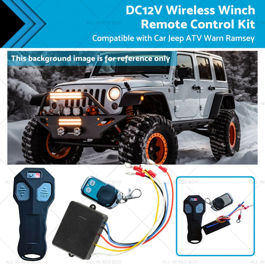 DC12V Wireless Winch Remote Control Kit Suitable for Car Jeep ATV Warn Ramsey-0
