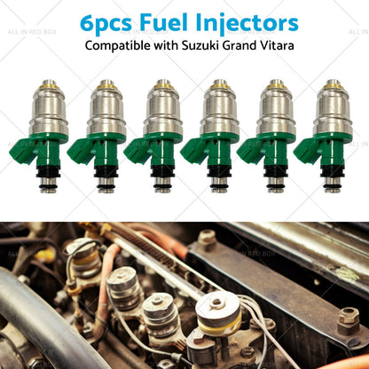 6PCS Fuel Injector Suitable for Suzuki Grand Vitara SQ625 H25A 2. 5L V6 1998-2005-3