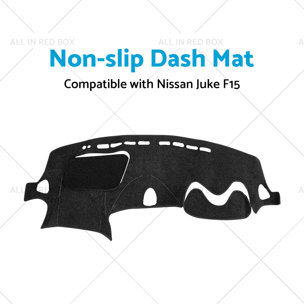 Black Non-Slip Dash Mat Suitable For Nissan JUKE F15 2011-2019 Dashboard Cover-4