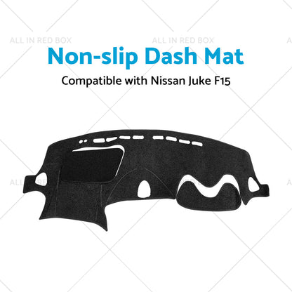 Black Non-Slip Dash Mat Suitable For Nissan JUKE F15 2011-2019 Dashboard Cover-4