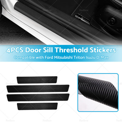 4PCS Front Rear Door Sill Threshold Sticker Suitable for Ford Ranger Wildtrak-1