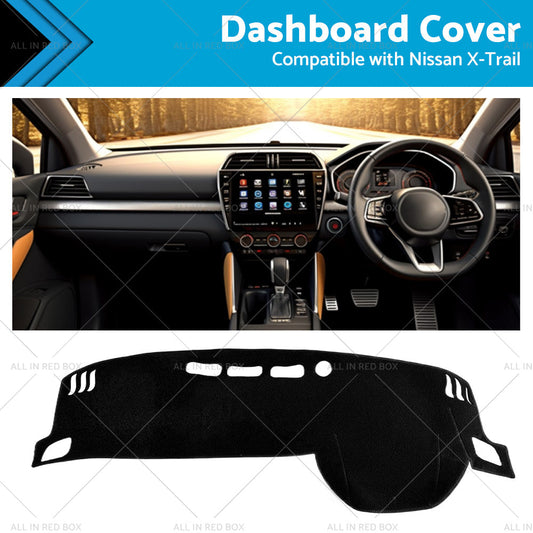 Black Non-Slip Dash Mat Suitable For Nissan X-Trail T33 Qashqai Dashboard Cover-0