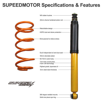 Rear 2 inch  50MM Lift Shock Coil Spring Suitable For Toyota Land Cruiser 80 Series-4