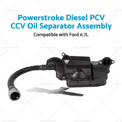 Powerstroke Diesel PCV CCV Oil Separator Assembly Suitable for 11-16 Ford 6. 7L-3