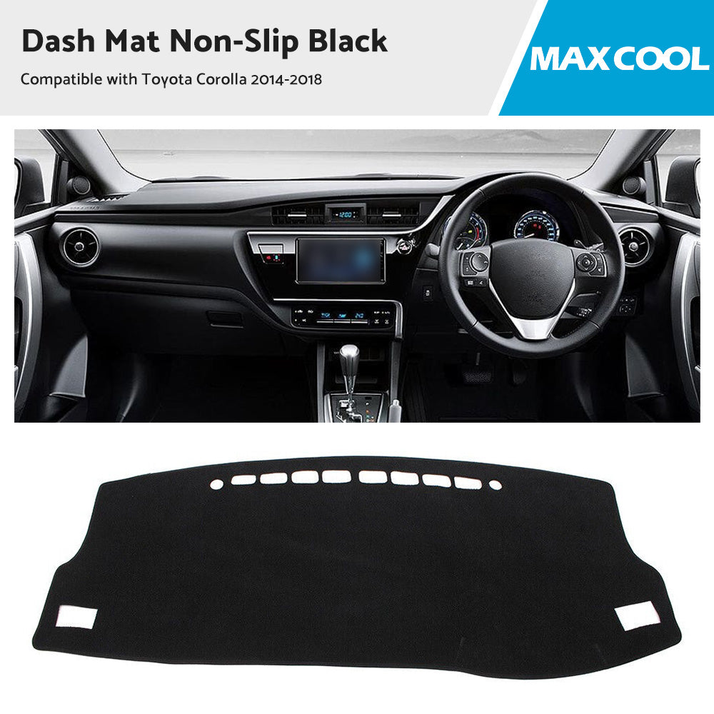Dash Mat Suitable For Toyota Corolla 2014-2018 Hatch Dashboard Cover Black-2