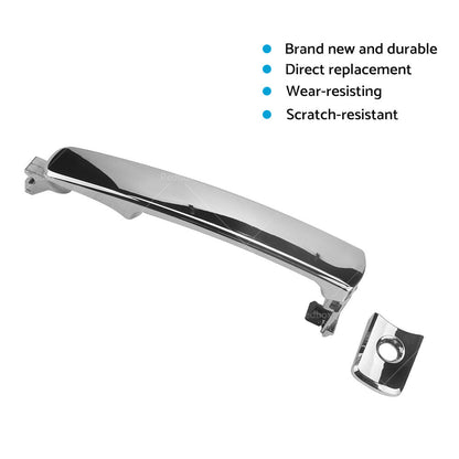Front Right RH Outer Door Handle Chrome Suitable For Nissan XTrail T31 2007-2013-4