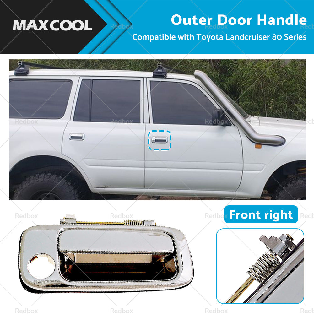 Chrome Front Right Outer Door Handle ?Suitable for Toyota Landcruiser 80 Series-1
