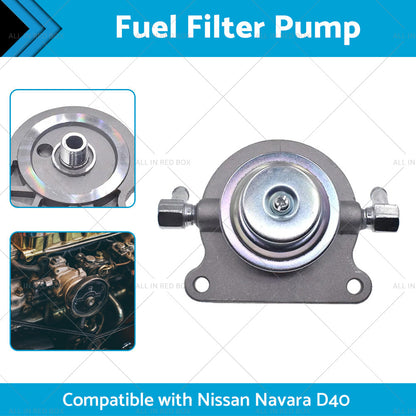 Diesel Fuel Filter Primer Pump 10mm Suitable For Nissan Navara D40 2. 5L 2006-on-2