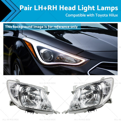 Pair LHRH Head Light Lamps Suitable for Toyota Hilux Ute 2008-2012 2WD 4WD-0