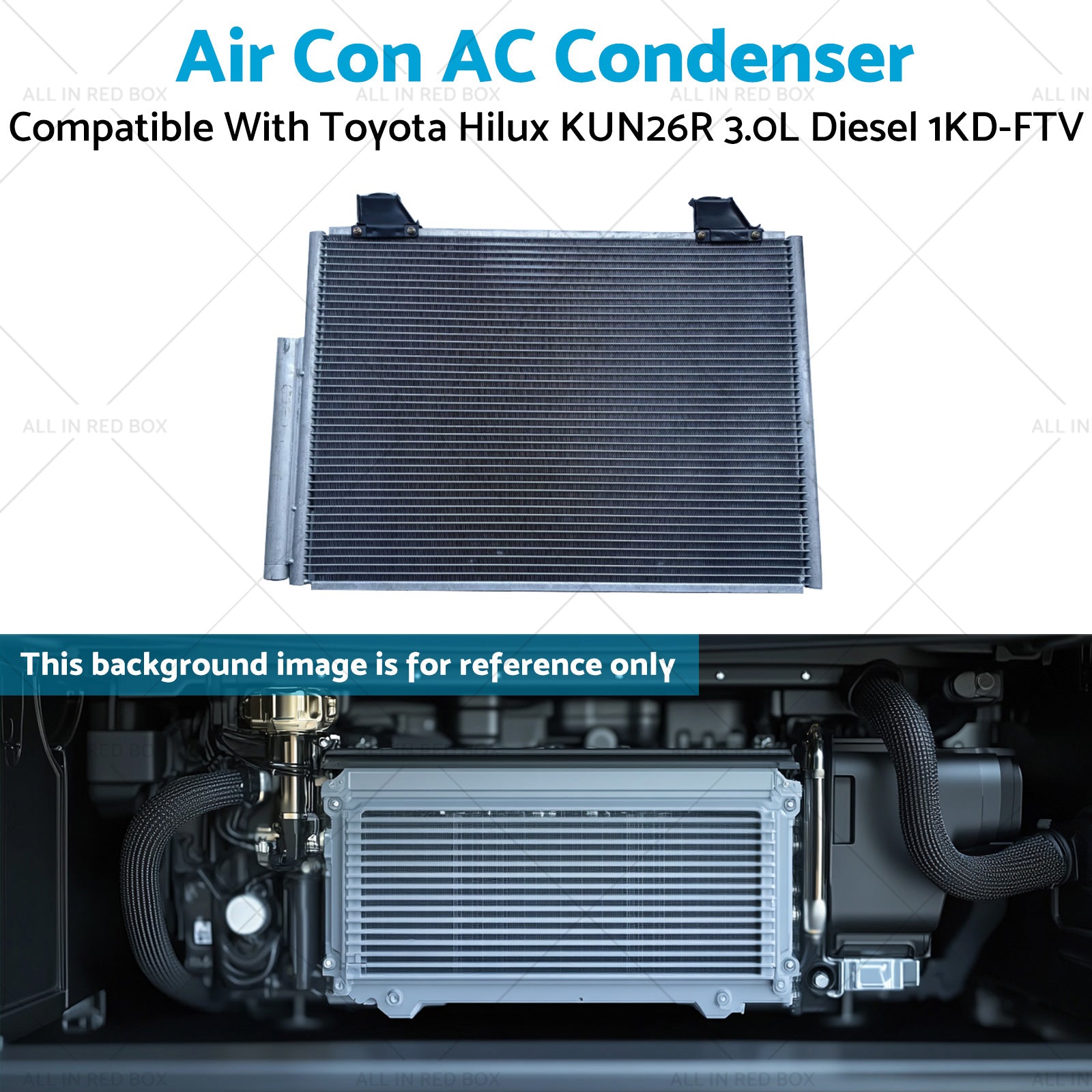 Air Con AC Condenser Suitable for Toyota Hilux KUN26R 3.0L Diesel 1KD-FTV 05-15-4