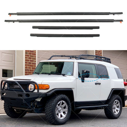 4x Door Auto Window Trim Moulding Belt Weatherstrip For Toyota 07-14 FJ Cruiser-3