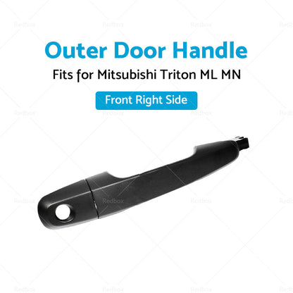 Black Front Right Outer Door Handle Suitable For Mitsubishi Triton ML MN 06-15-3