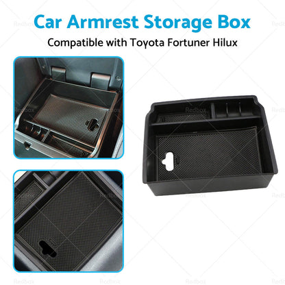 Car Armrest Storage Center Console Tray Box Suitable For Toyota Fortuner Hilux-2