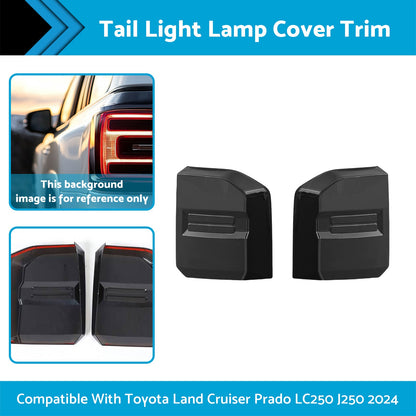 2X Tail Light Lamp Cover Trim Suitable For Toyota Land Cruiser Prado LC250 2024-3