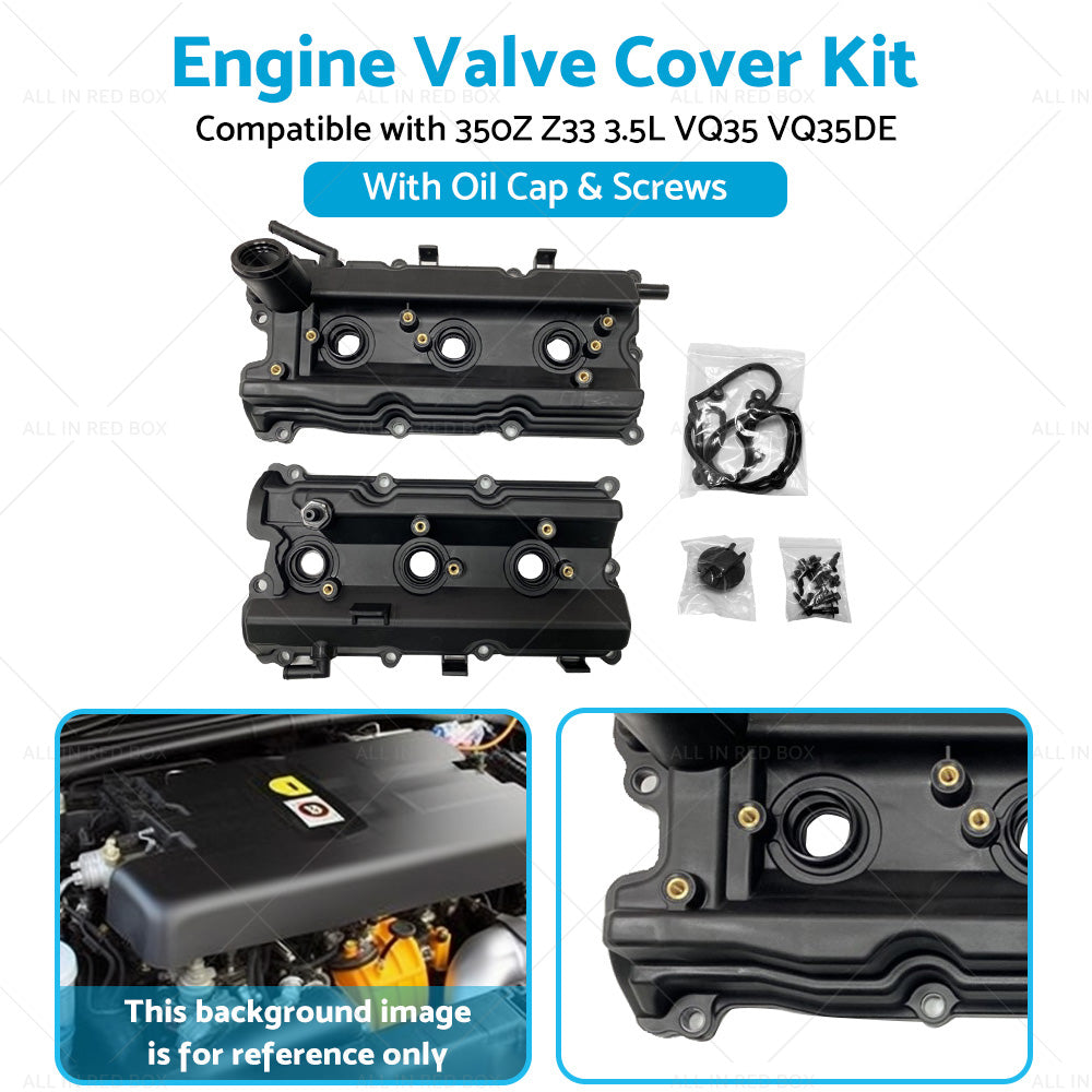 2PCS Engine Valve Cover Suitable For Nissan 350Z Z33 3. 5L VQ35 VQ35DE 2002-2006