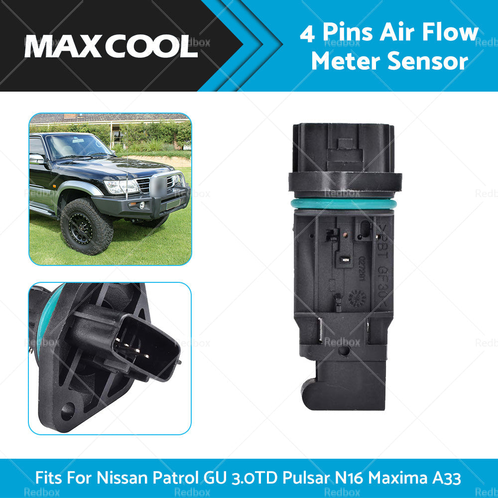 Mass Air Flow Meter Sensor MAF for Nissan Patrol GU 3. 0TD Pulsar N16 Maxima A33-2