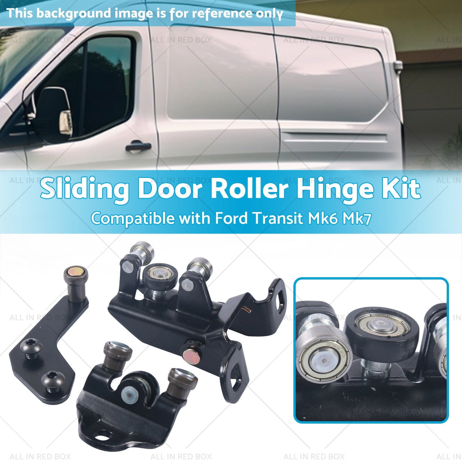 Left Side Door Top Middle Bottom Roller Runner Suitable for Ford Transit MK6 MK7-2