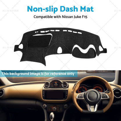 Black Non-Slip Dash Mat Suitable For Nissan JUKE F15 2011-2019 Dashboard Cover-2