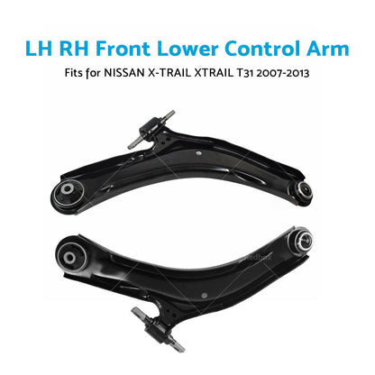 Pair LH RH Front Lower Control Arm Fit for NISSAN X-TRAIL XTRAIL T31 2007-2013-2