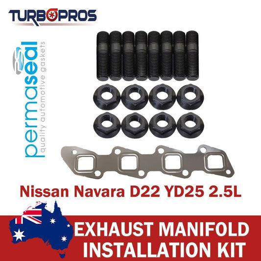 Permaseal Manifold Installation Stud &Gasket Kit for Nissan Navara D22 YD25 2.5L