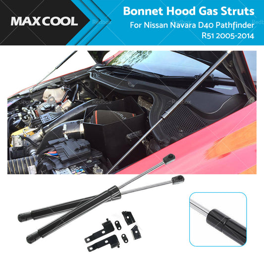 Bonnet Hood Gas Struts Kit for Nissan Navara D40 Pathfinder R51 2005-2014-0