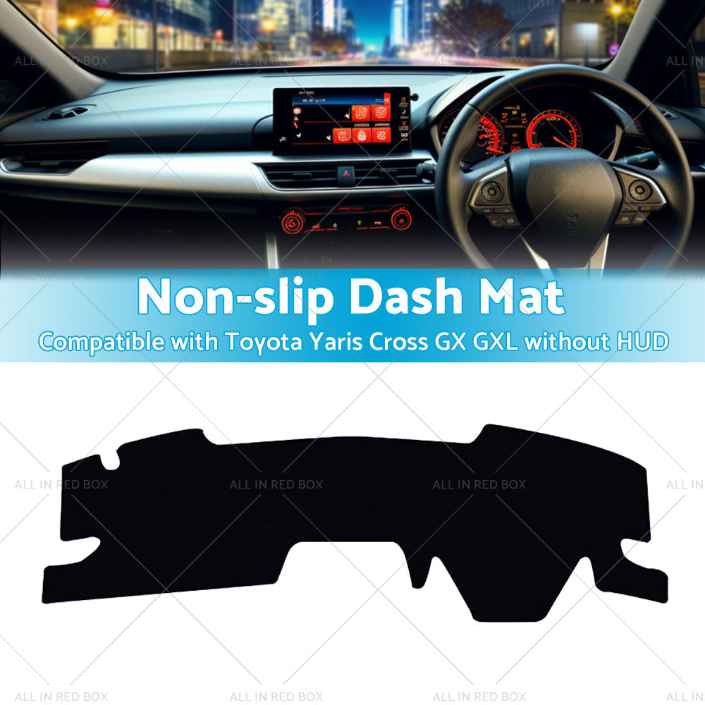 Black Non-Slip Dash Mat Cover Suitable For Toyota Yaris Cross GX GXL 5 2020-2022-2