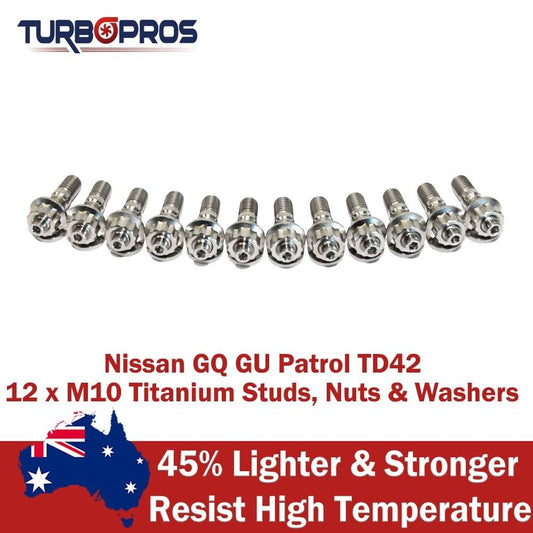 Titanium Exhaust Manifold Stud Kit for Nissan GQ GU Patrol TD42