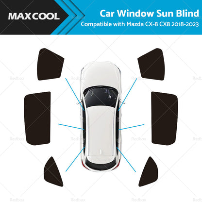Magnetic Car Window Sun Blind Shade Mesh for Mazda CX-8 CX8 2018-2023 Sunshade-0