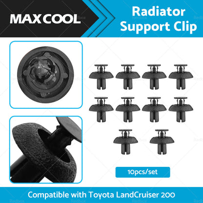 10x Suitable For Toyota LandCruiser 200 Engine Cover Clip Radiator Support Clip