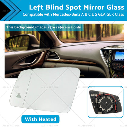 Left Blind Spot Mirror Glass Suitable for Mercedes-Benz ABCES GLA GLK Class W204-0
