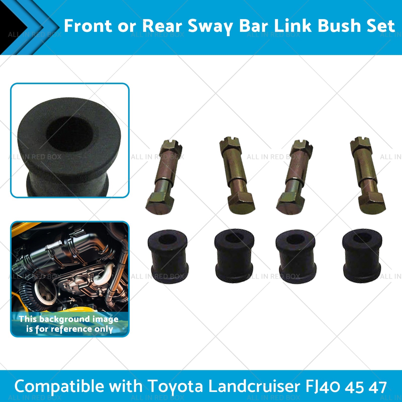 4 Set Sway Bar Link Bush Front or Rear Suitablefor Toyota Landcruiser FJ40 47 45-1