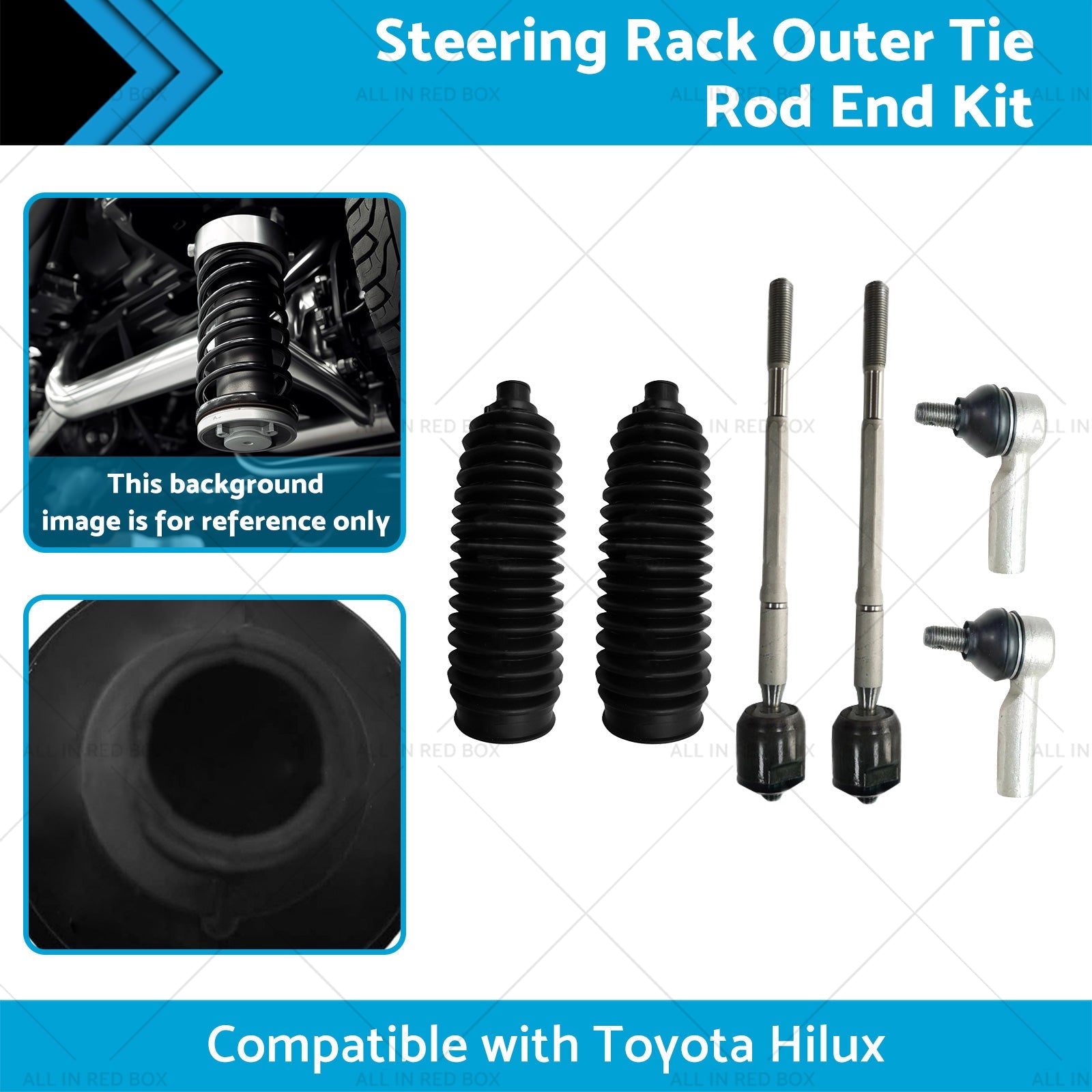 6PCS Inner Rack Tie Rod End Kit Suitablefor 05-15 Toyota Hilux 4WD GGN25R KUN26R-1