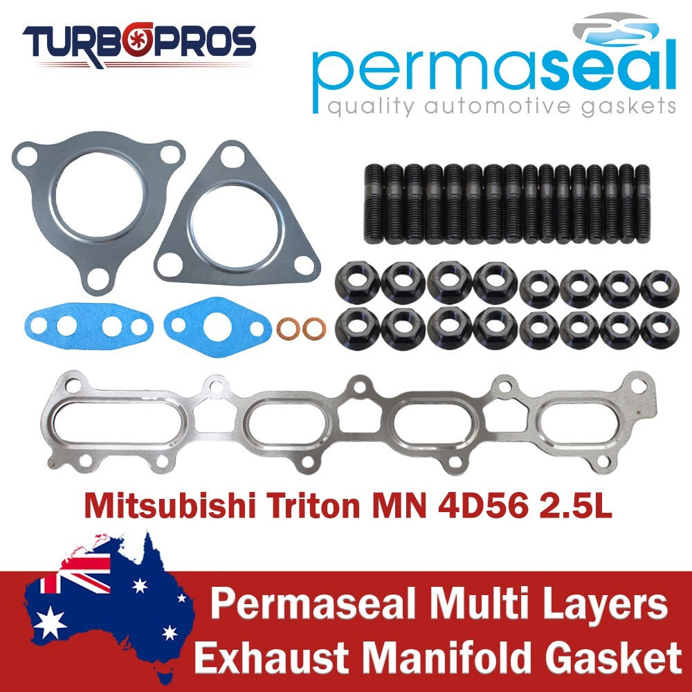 Permaseal Turbo&Exhaust Manifold Stud&Gasket for Mitsubishi Challenger 4D56 2.5L