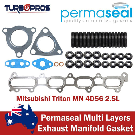 Permaseal Turbo&Exhaust Manifold Stud&Gasket for Mitsubishi Challenger 4D56 2.5L