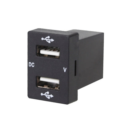 Dual USB Charger + Volt Meter Suitable For Toyota Hilux Prado Blue LED 12V 4.2A-2