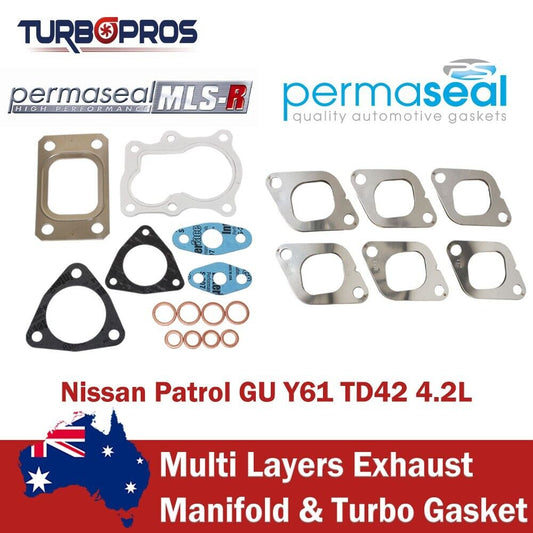 Permaseal MLS-R Exhaust Manifold&Turbo Gasket Kit for Nissan Patrol GU Y61 4.2L