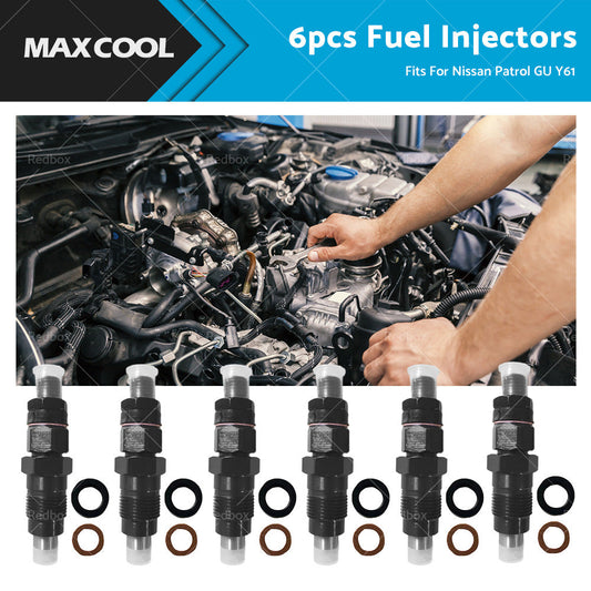 6PCS Diesel Fuel Injectors Fits For Nissan Patrol GQ Y60 TD42 TD42T 1988-1997-0