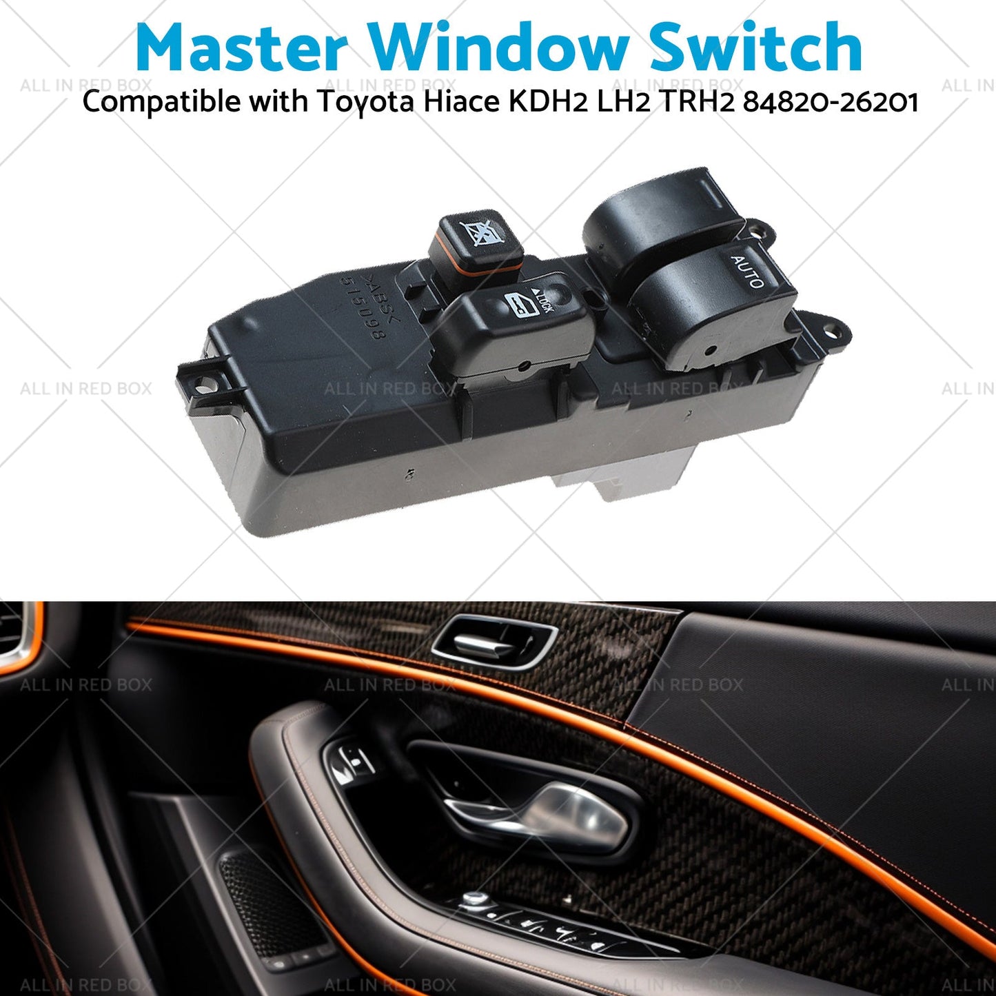 1x Master Window Switch Suitable For Toyota Hiace KDH2 84820-26201-3