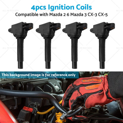 4x Ignition Coil Suitable for Mazda 2 6 Mazda 3 SP20 SP25 CX-3 CX-5 CX-9-4