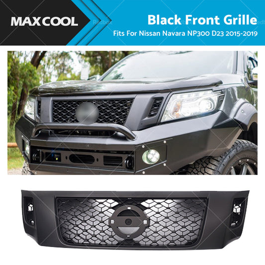 Front Grill Matte Black Bumper Bar Grille for Nissan Navara NP300 D23 2015-2019-0