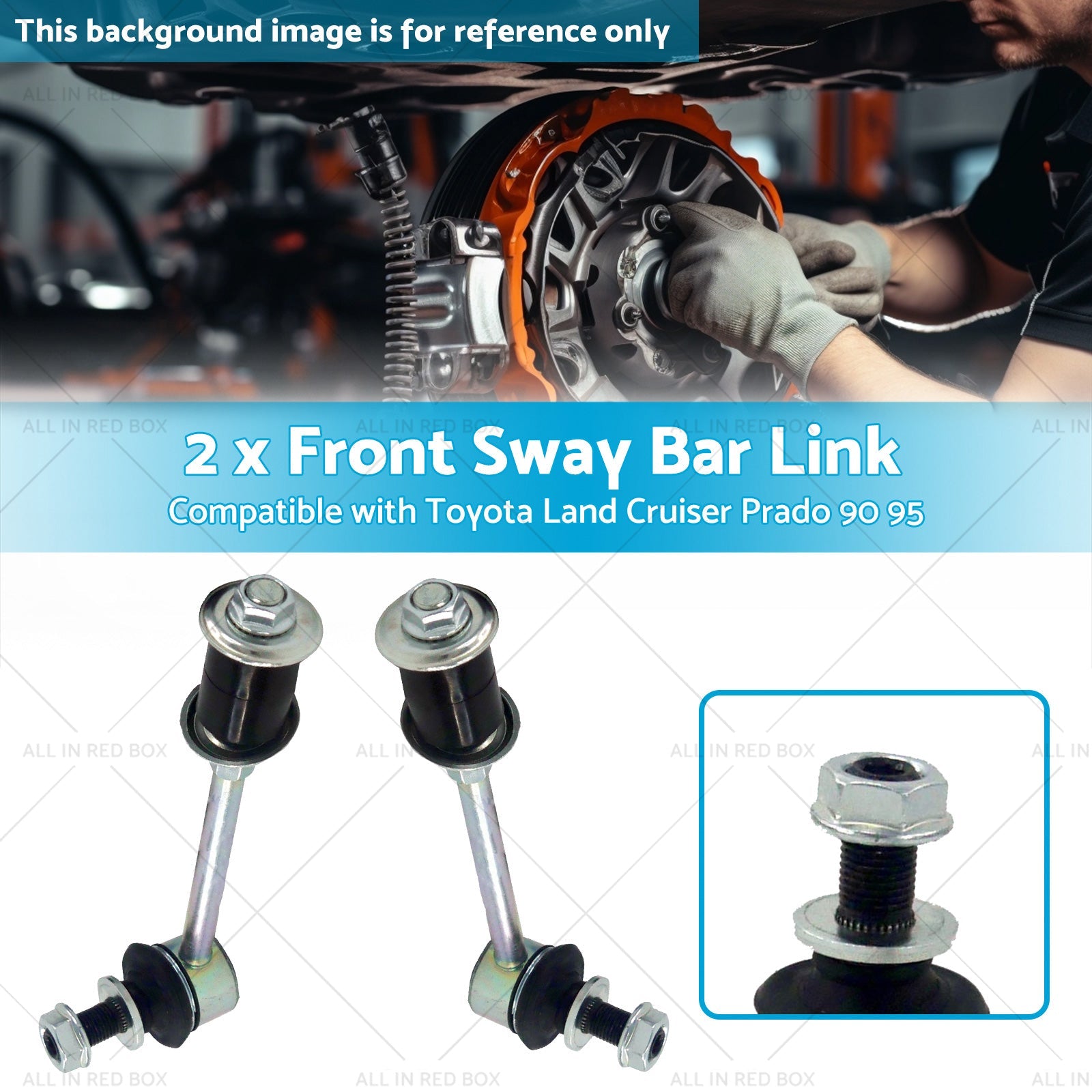 2PCS Front Sway Bar Link Kit Suitable For Toyota Land Cruiser Prado 90 95 96-02-2