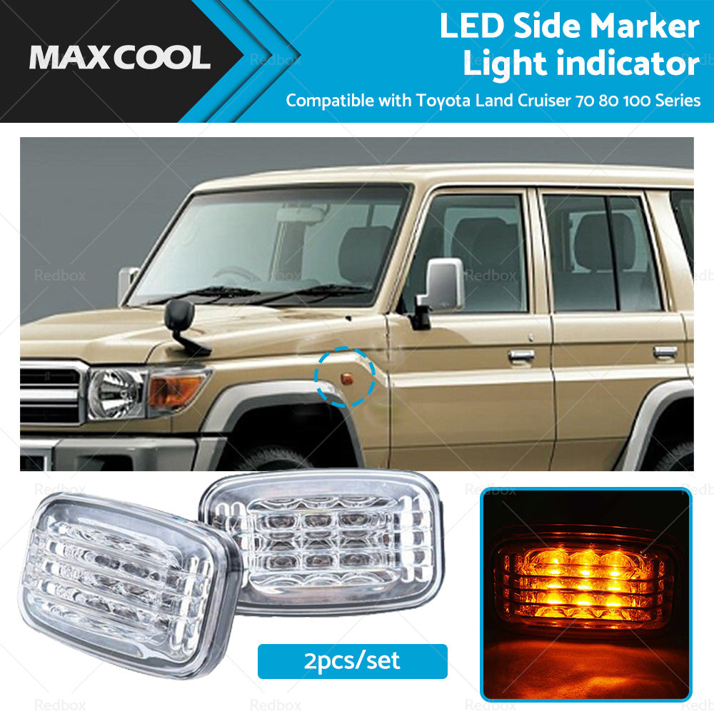 LED Side Marker Light indicator Suitable ForToyota Land Cruiser 70 80 100 Series-0