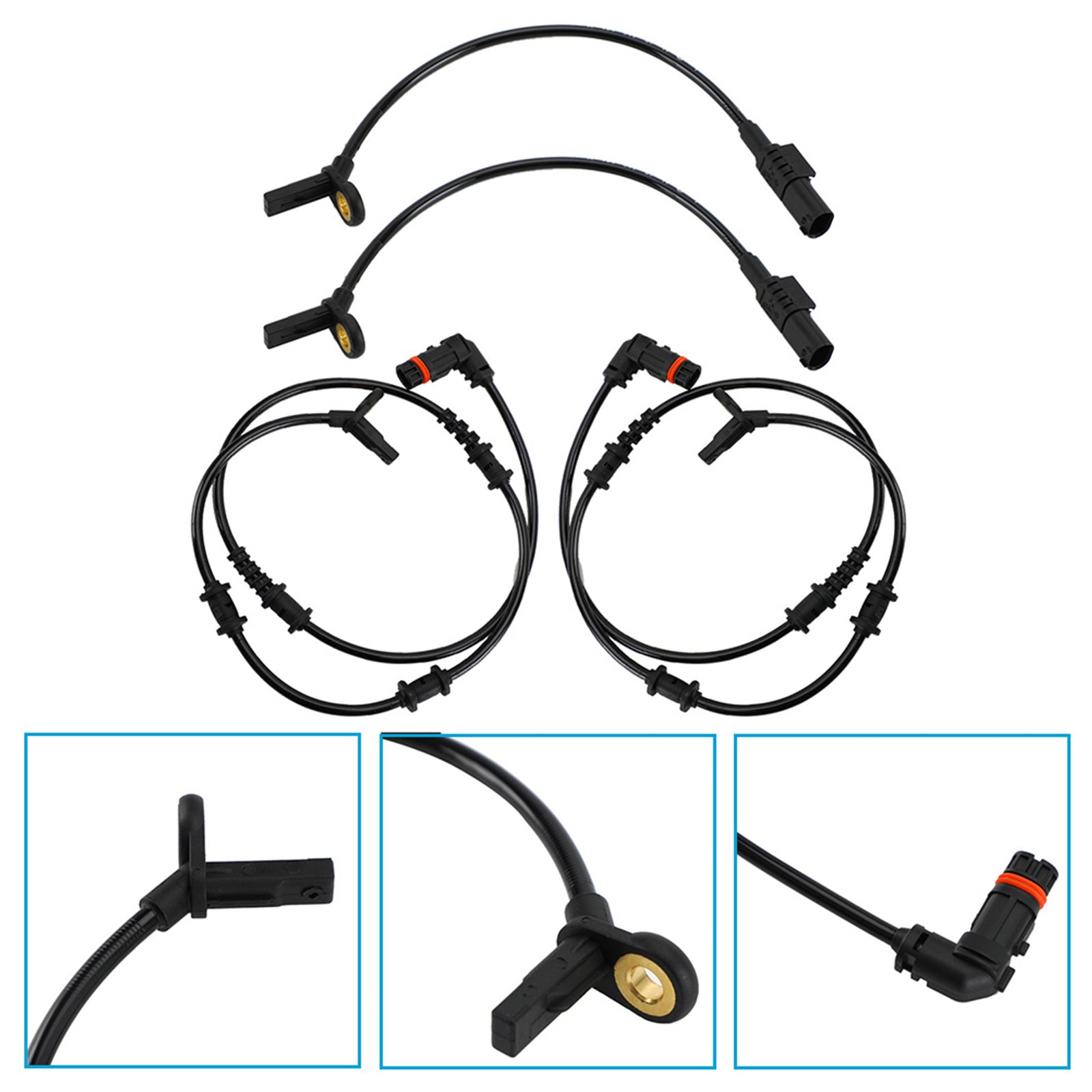 4pcs Front Rear ABS Speed Sensor Set Suitable For Mercedes-Benz W164 ML350 ML320-2
