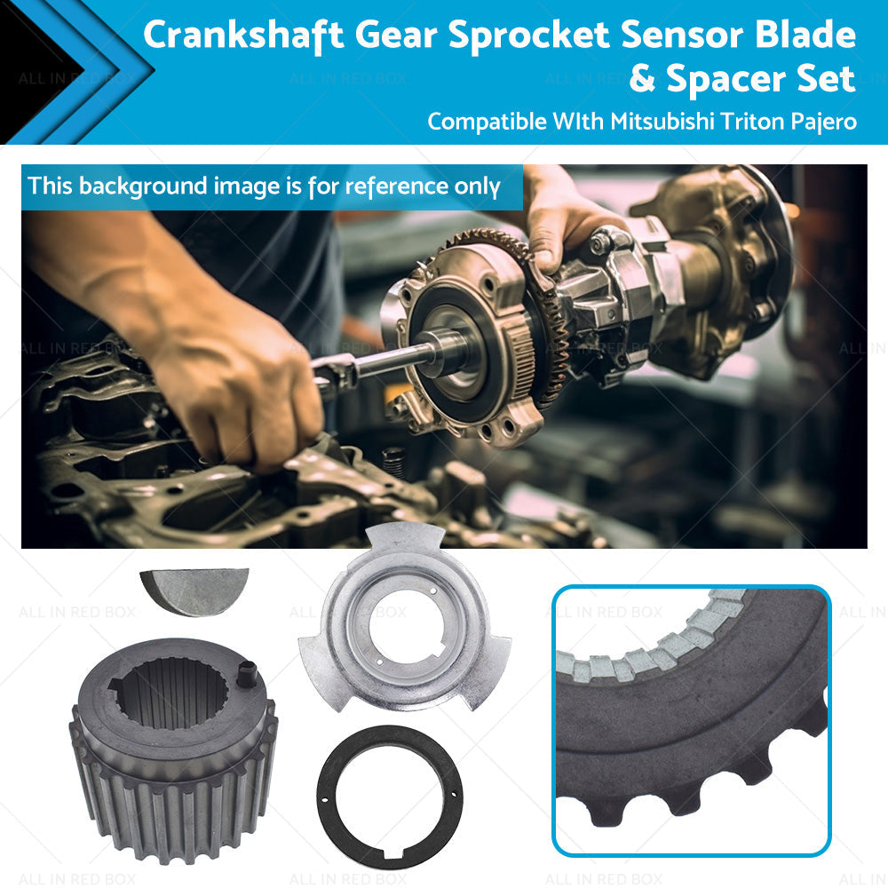 Crankshaft Gear Sprocket Sensor Blade and  Spacer Set Suitable For Mitsubishi Triton-0
