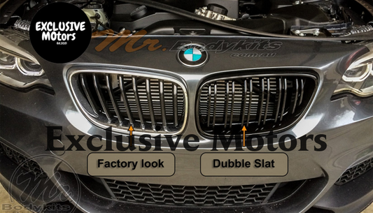 Front Bumper Kidney Grille Black for BMW 2 Series/M2 2014-2020