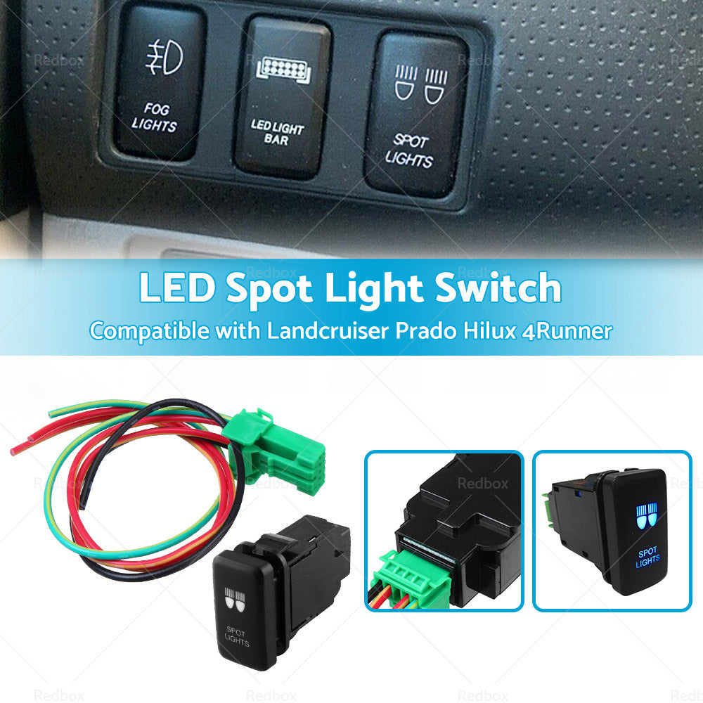 Suitable for Landcruiser Prado Hilux 4Runner SPOT LIGHTS BLUE LED Push Switch-2