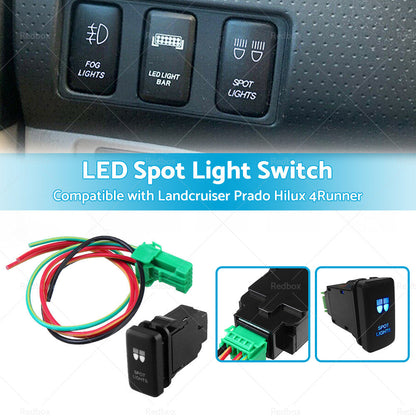 Suitable for Landcruiser Prado Hilux 4Runner SPOT LIGHTS BLUE LED Push Switch-2