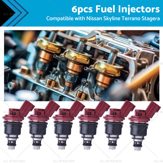 6PCS 740CC Fuel Injector 16600-RR544 Suitable for Nissan Skyline Terrano Stagera-0