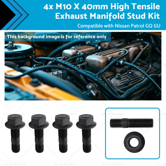 M10 x 40mm Exhaust Manifold Stud Kit for Nissan Patrol GQ/GU TD42 1987-2016